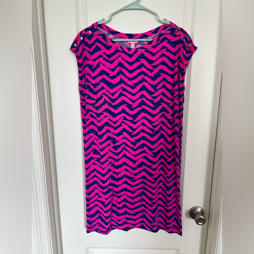 Lilly Pulitzer Robyn Tunic. Medium. Pink and Blue.